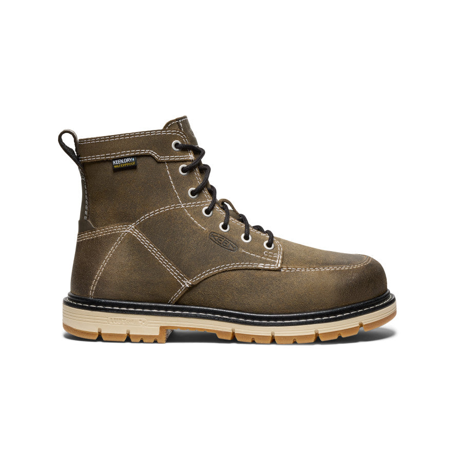Women's San Jose 6" Waterproof 90° Heel Boot (Aluminum Toe) Steel Grey/Gum